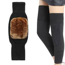 Winter Thermal Knee Warmers with Adjustable Strap
