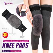 Winter Thermal Knee Warmers with Adjustable Strap